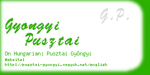 gyongyi pusztai business card