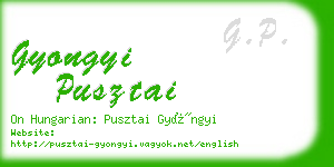 gyongyi pusztai business card
